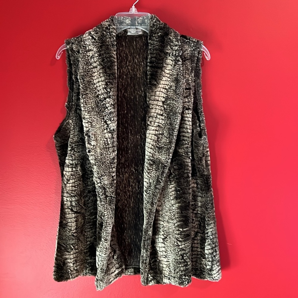 Vine Street Faux Fur Vest- Made in USA XL